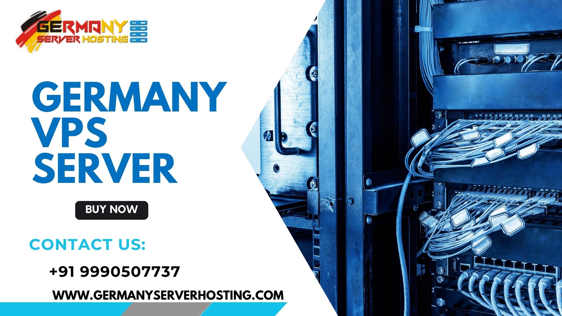 An illustration depicting the strength and reliability of Germany VPS Server Hosting. A virtual server surrounded by the German flag symbolizes the powerful and secure hosting environment.